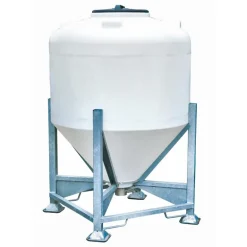 Silo à aliments 1000 L avec trappe sur châssis