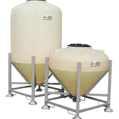 Silo à aliments 500 L avec trappe sur châssis