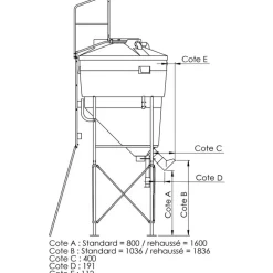 Silo à aliments grande contenance 9,70 m³
