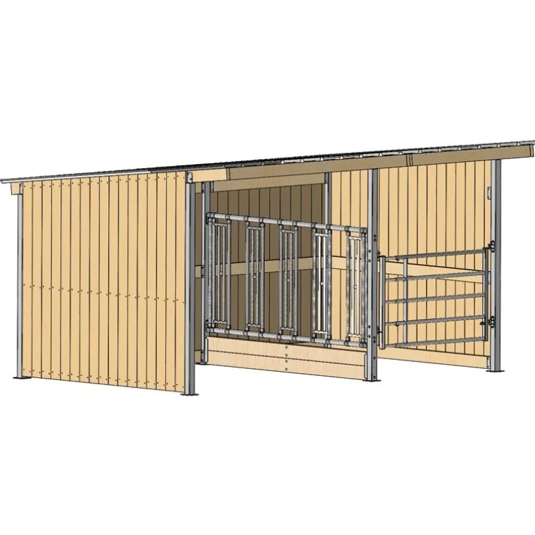 Séparation affouragement pour extension abri SP - Prof. Int. 3 m