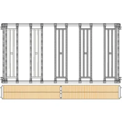 Séparation affouragement pour extension abri SP - Prof. Int. 3 m